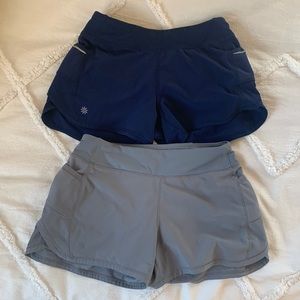 2 Athleta girls shorts size m/8-10